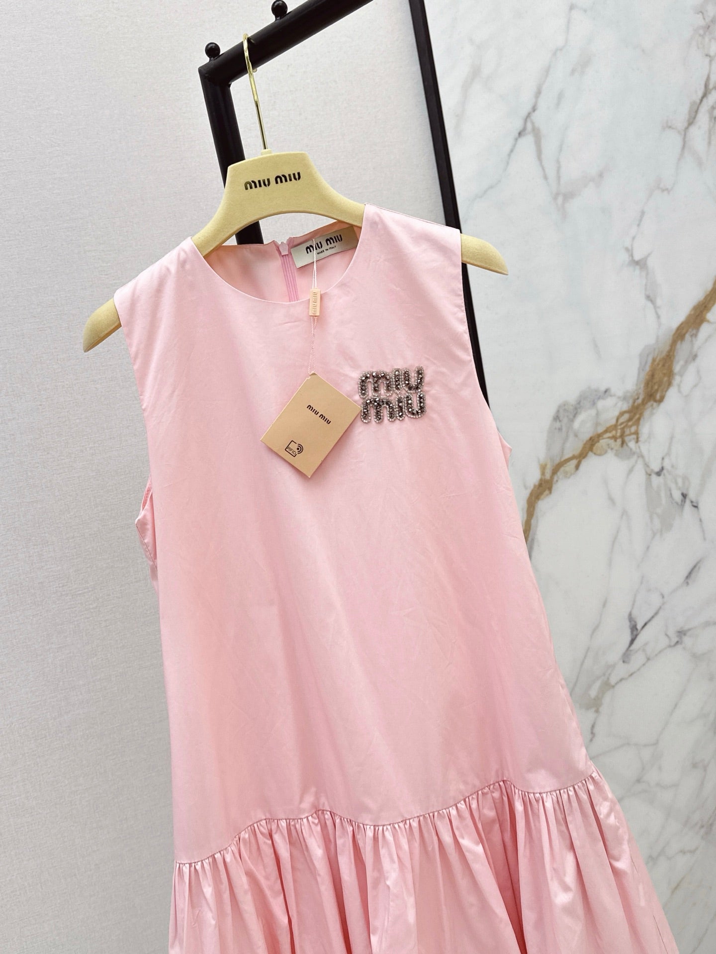 Miu 25ss rhinestone dress