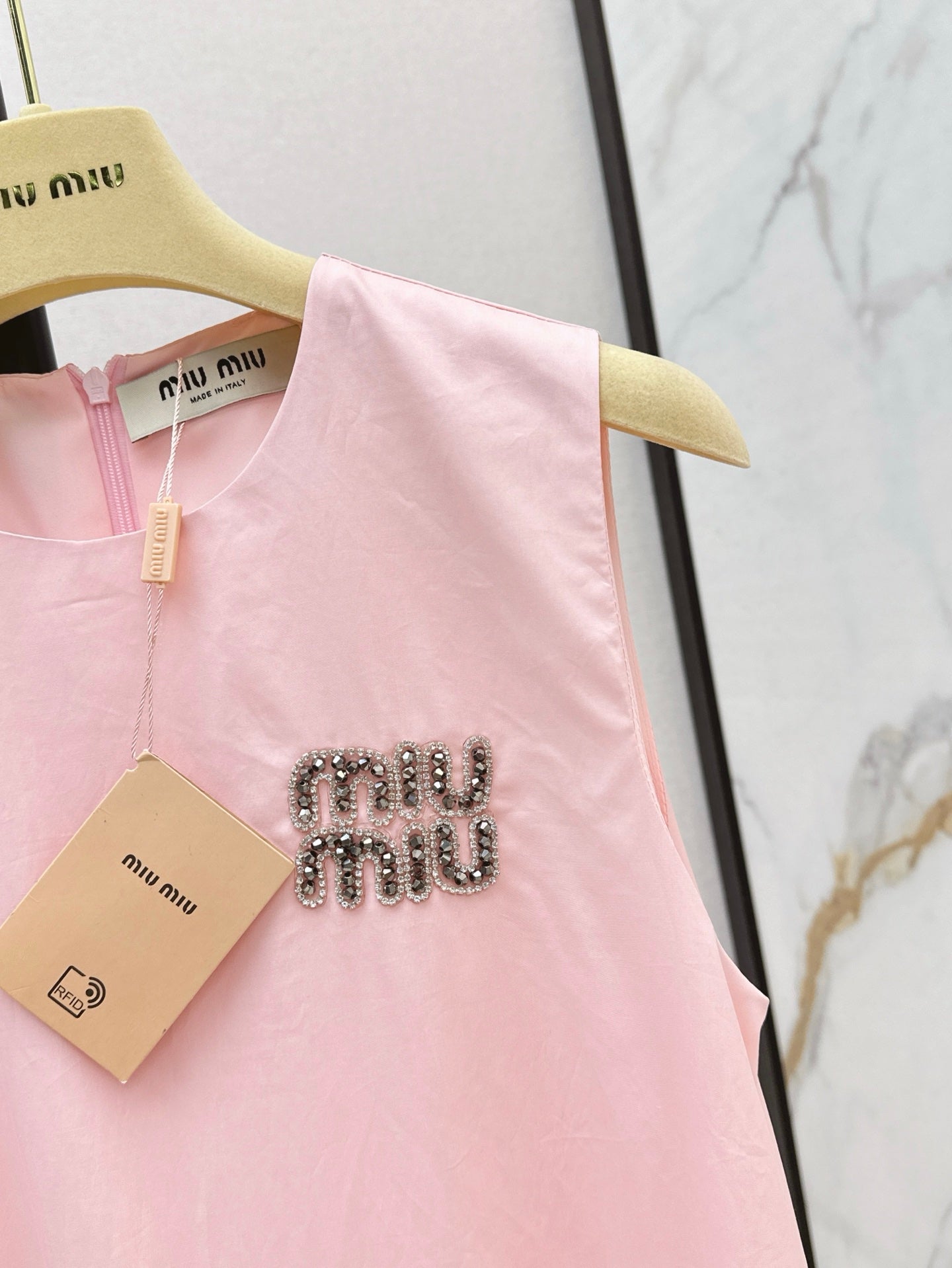 Miu 25ss rhinestone dress