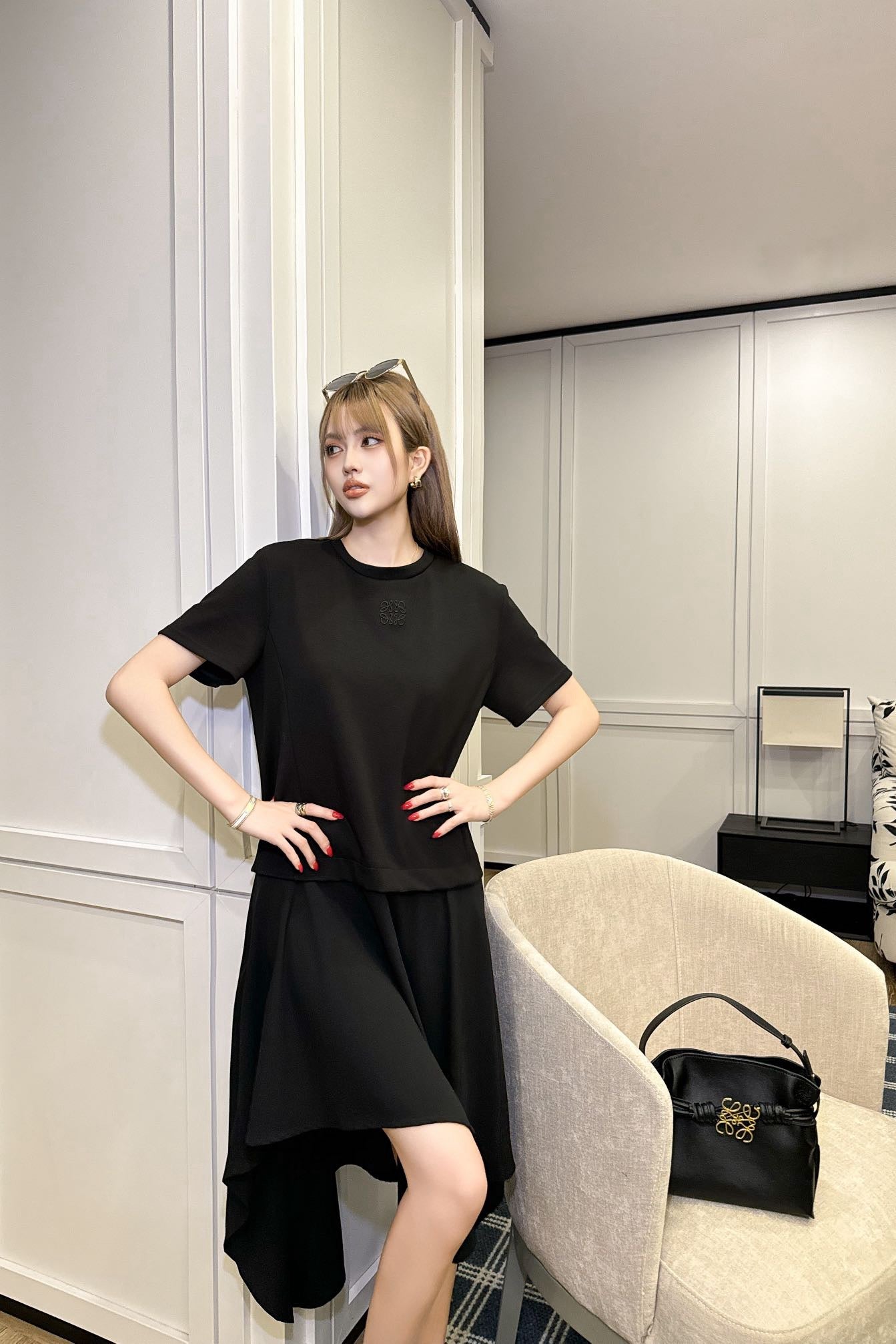 Loe 25ss embroidered dress