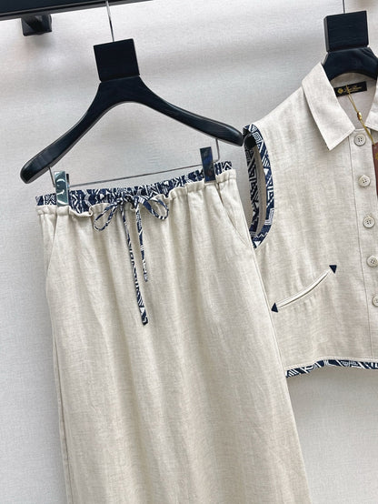 Loro 25ss linen silk suit