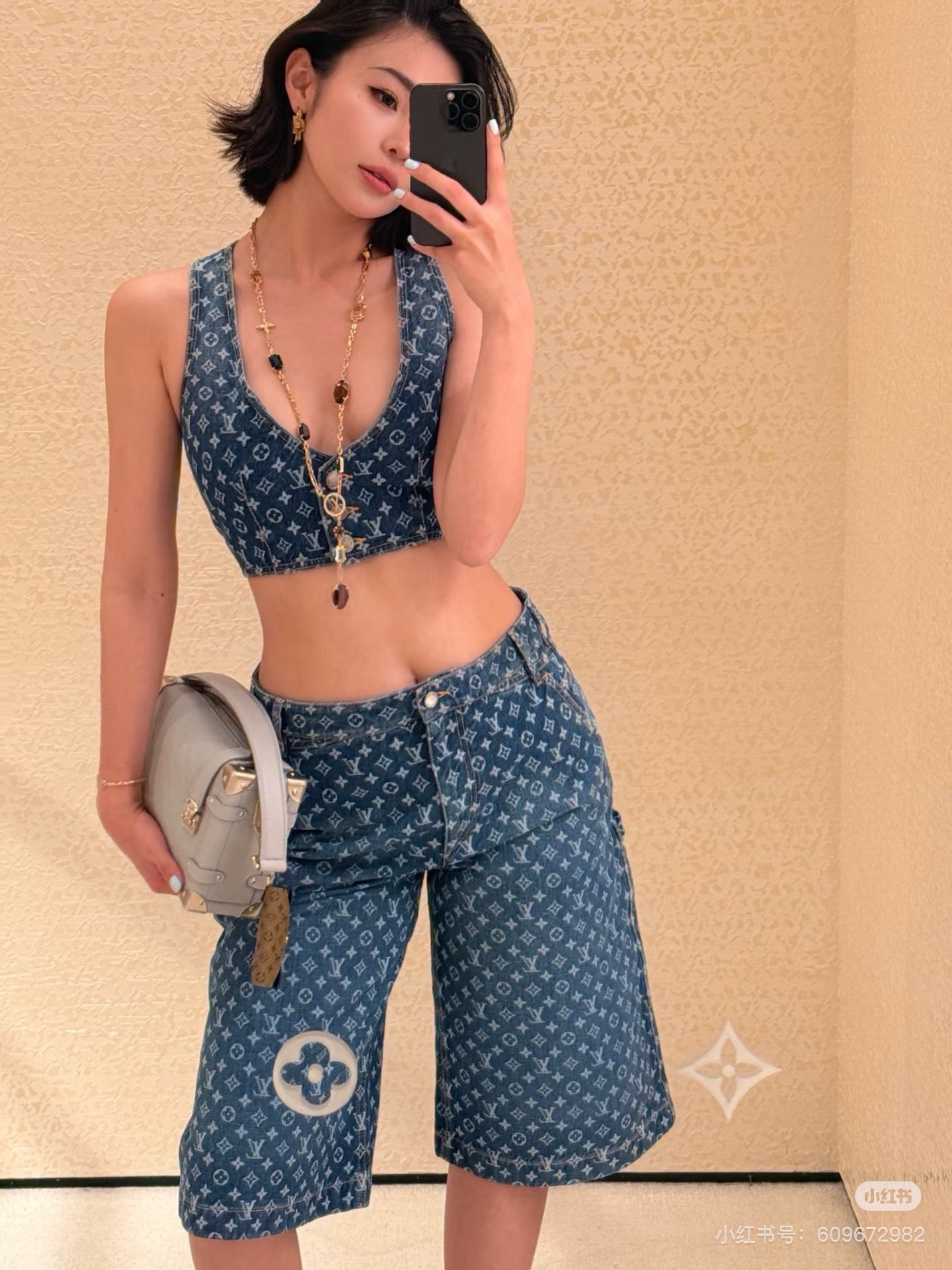 Louis 25ss denim short