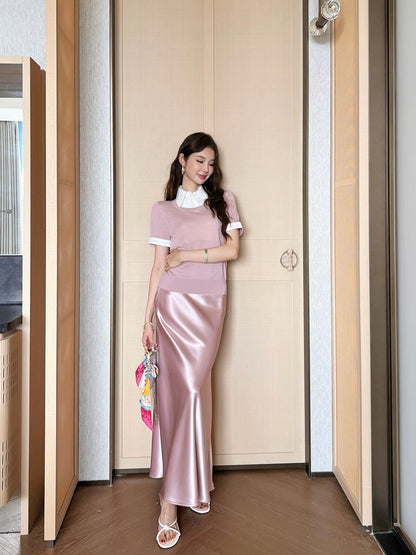 Pra 25ss satin skirt