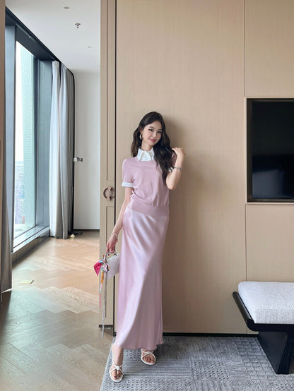Pra 25ss satin skirt