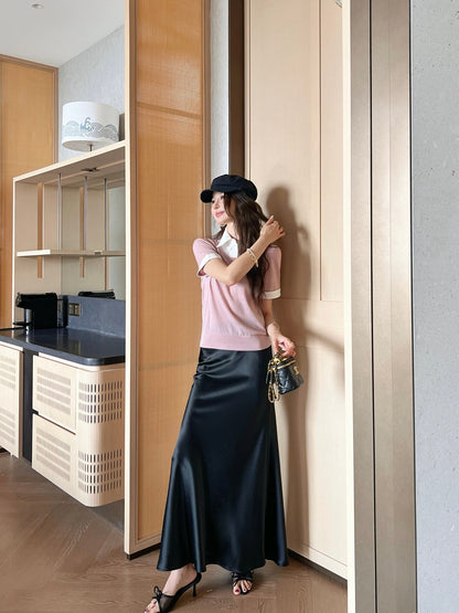 Pra 25ss satin skirt