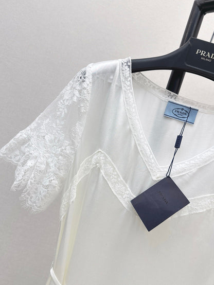 Pra 25ss satin lace dress