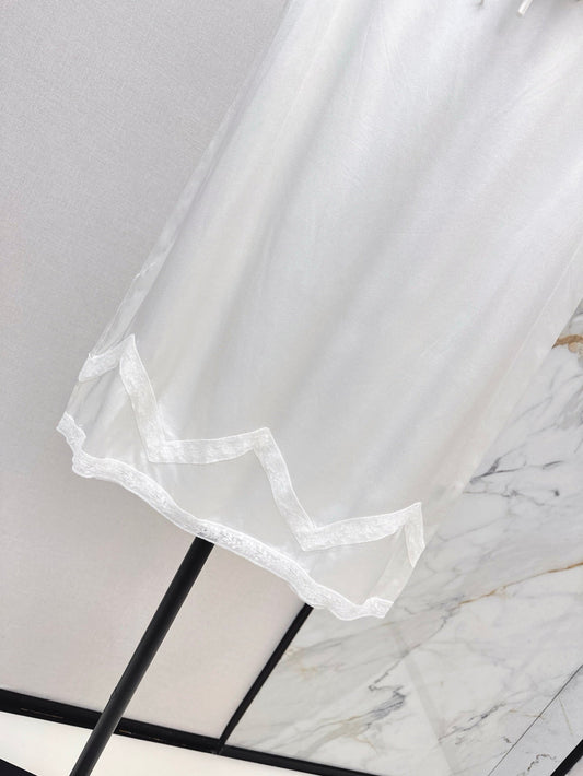 Pra 25ss satin lace skirt