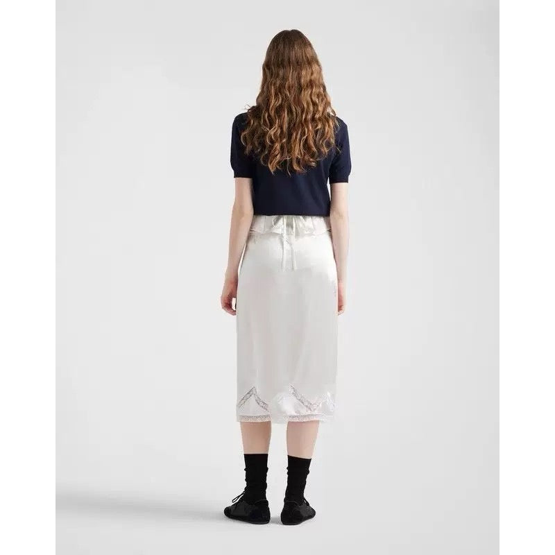 Pra 25ss satin lace skirt