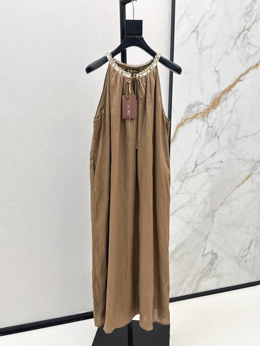Loro 25ss linen sleeveless dress