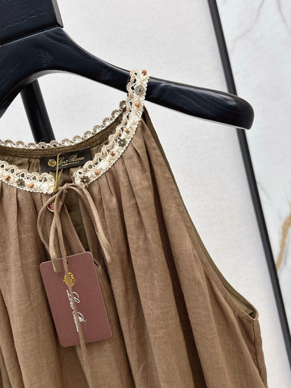Loro 25ss linen sleeveless dress