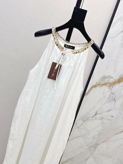 Loro 25ss linen sleeveless dress