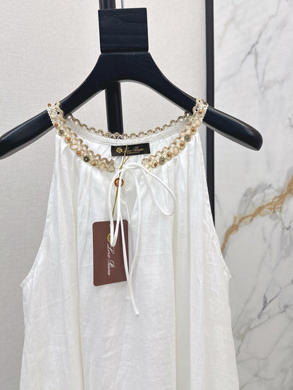 Loro 25ss linen sleeveless dress