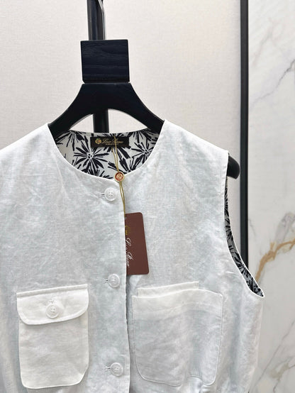 Loro 25ss linen vest