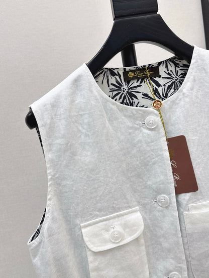 Loro 25ss linen vest