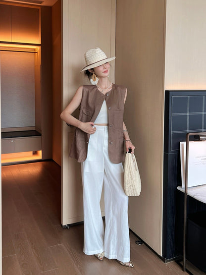 Loro 25ss linen vest