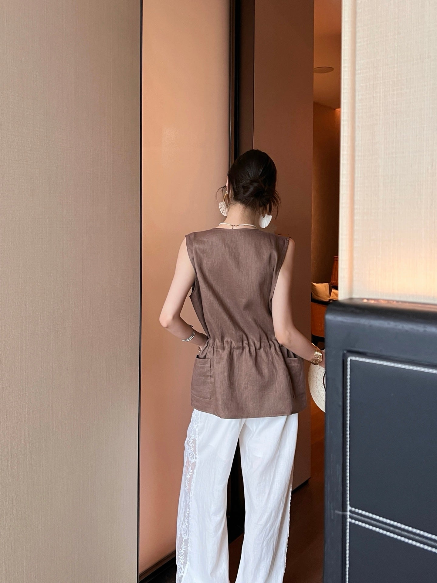 Loro 25ss linen vest