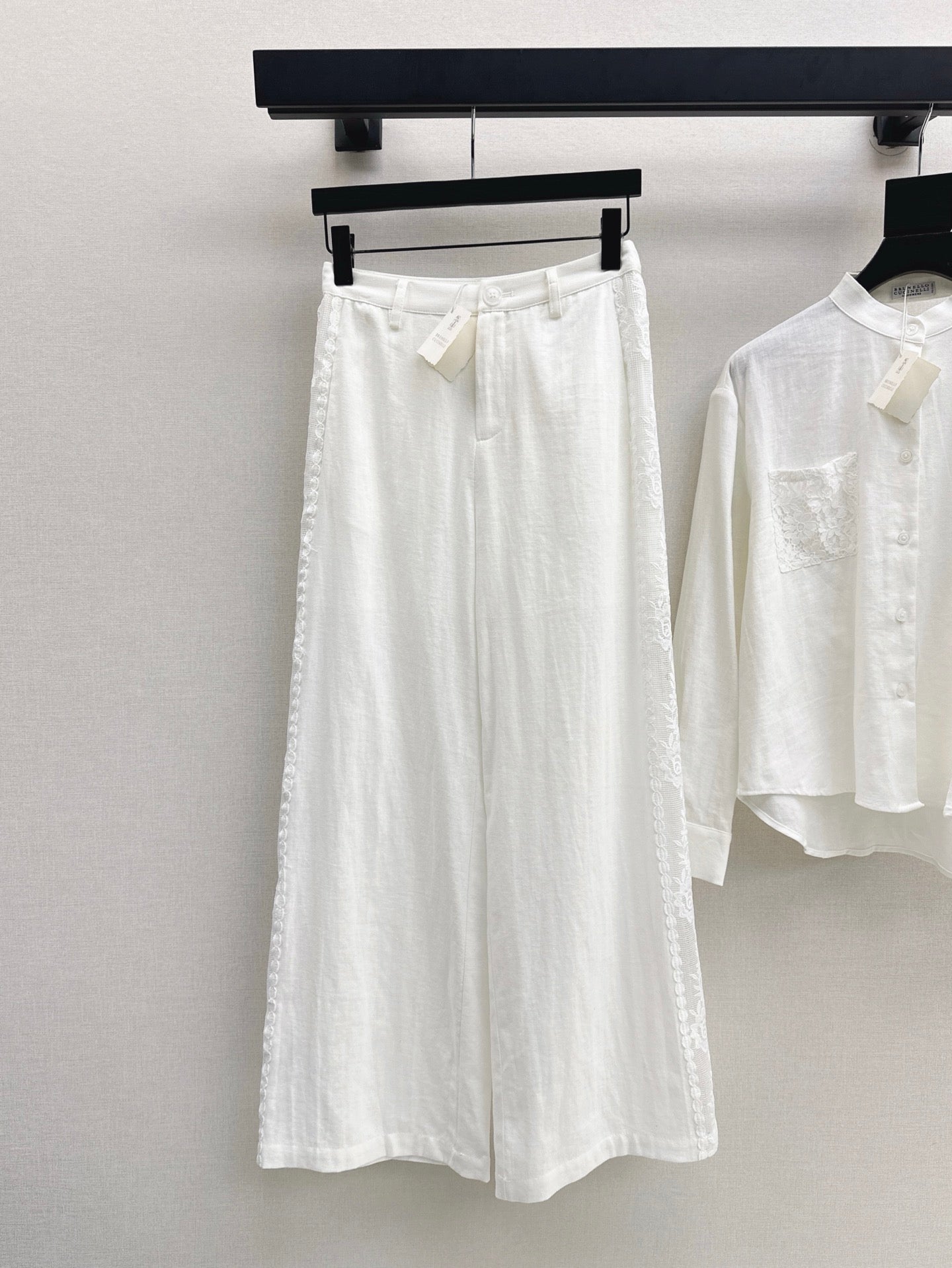 Brune 25ss lace linen pants