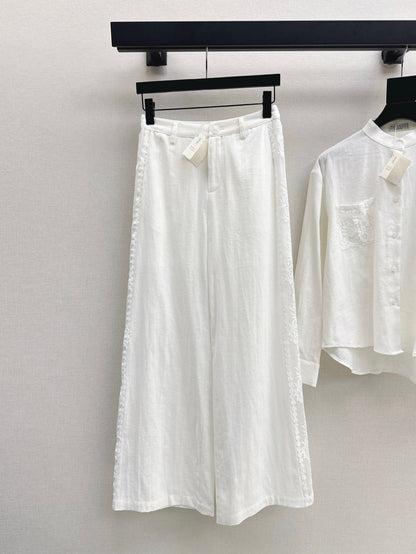 Brune 25ss lace linen pants