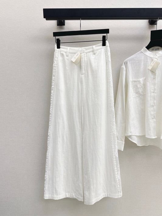 Brune 25ss lace linen pants