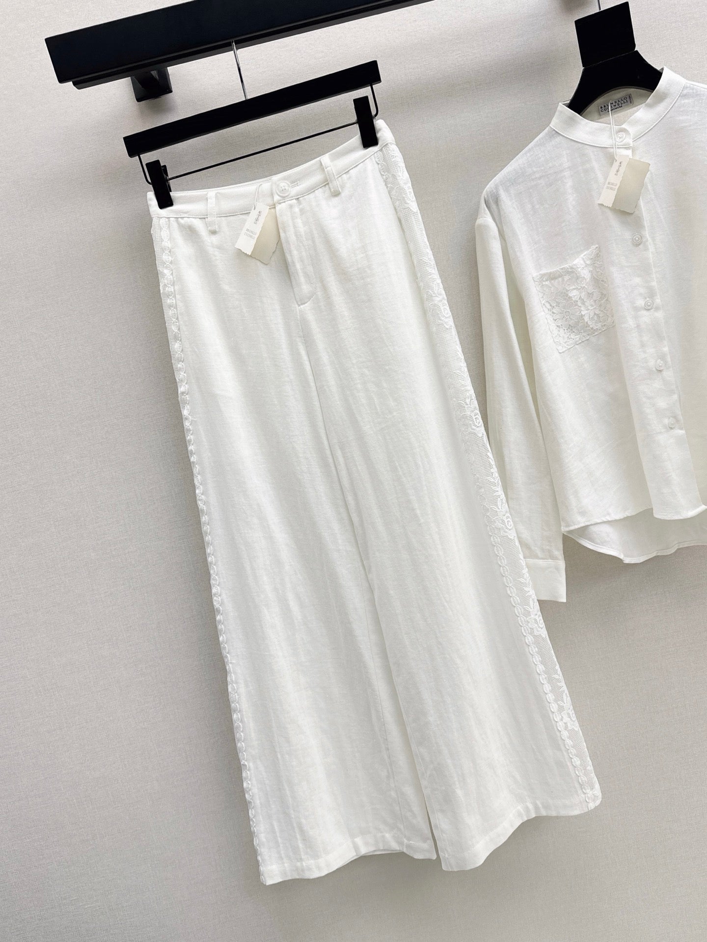 Brune 25ss lace linen pants