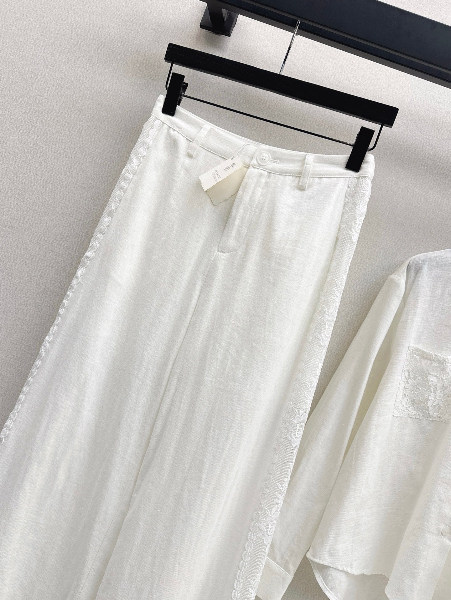 Brune 25ss lace linen pants