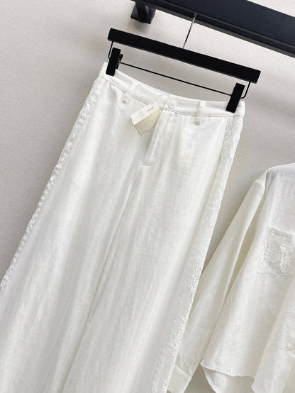 Brune 25ss lace linen pants