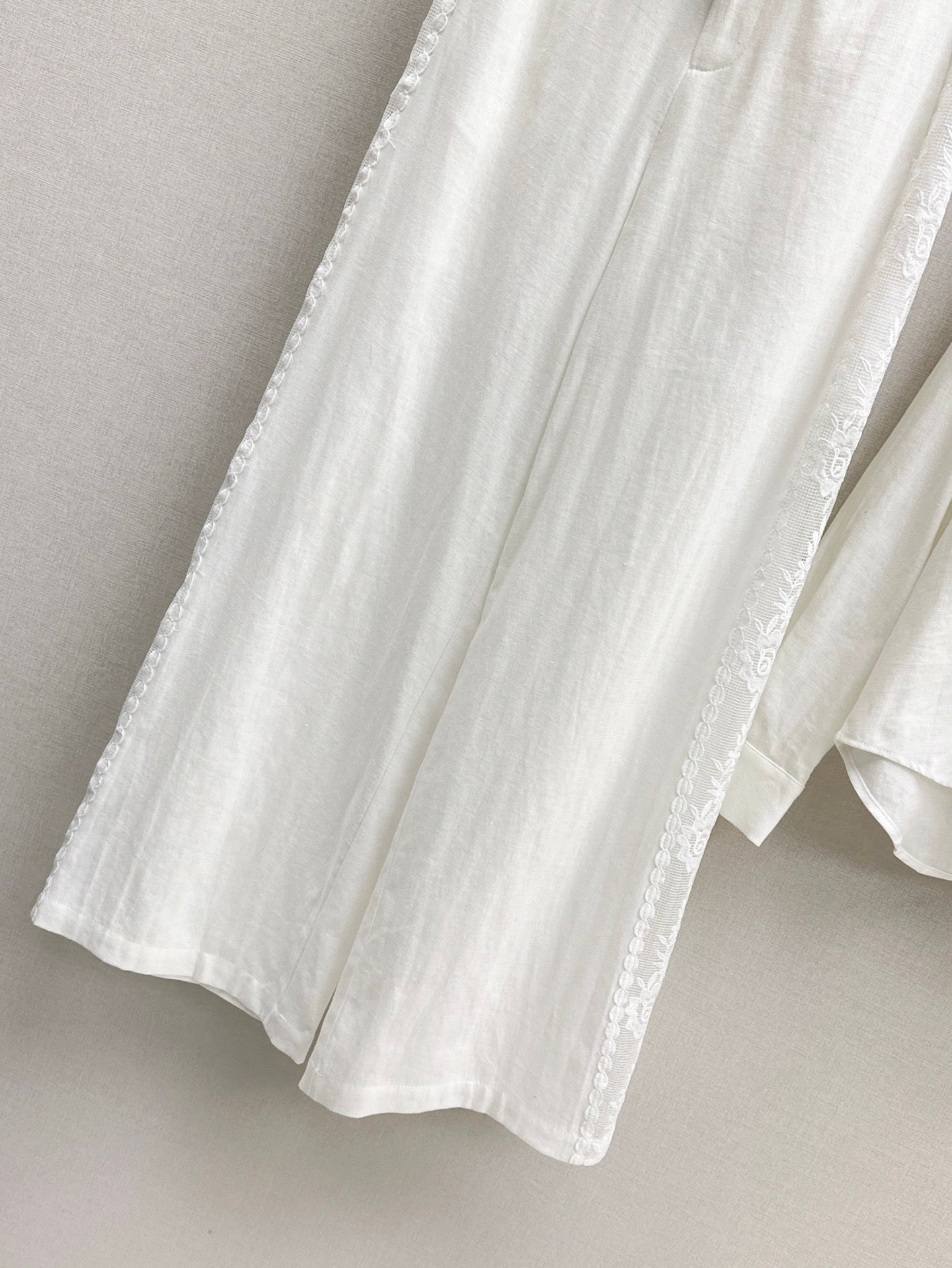 Brune 25ss lace linen pants
