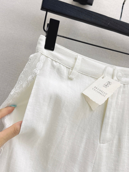 Brune 25ss lace linen pants