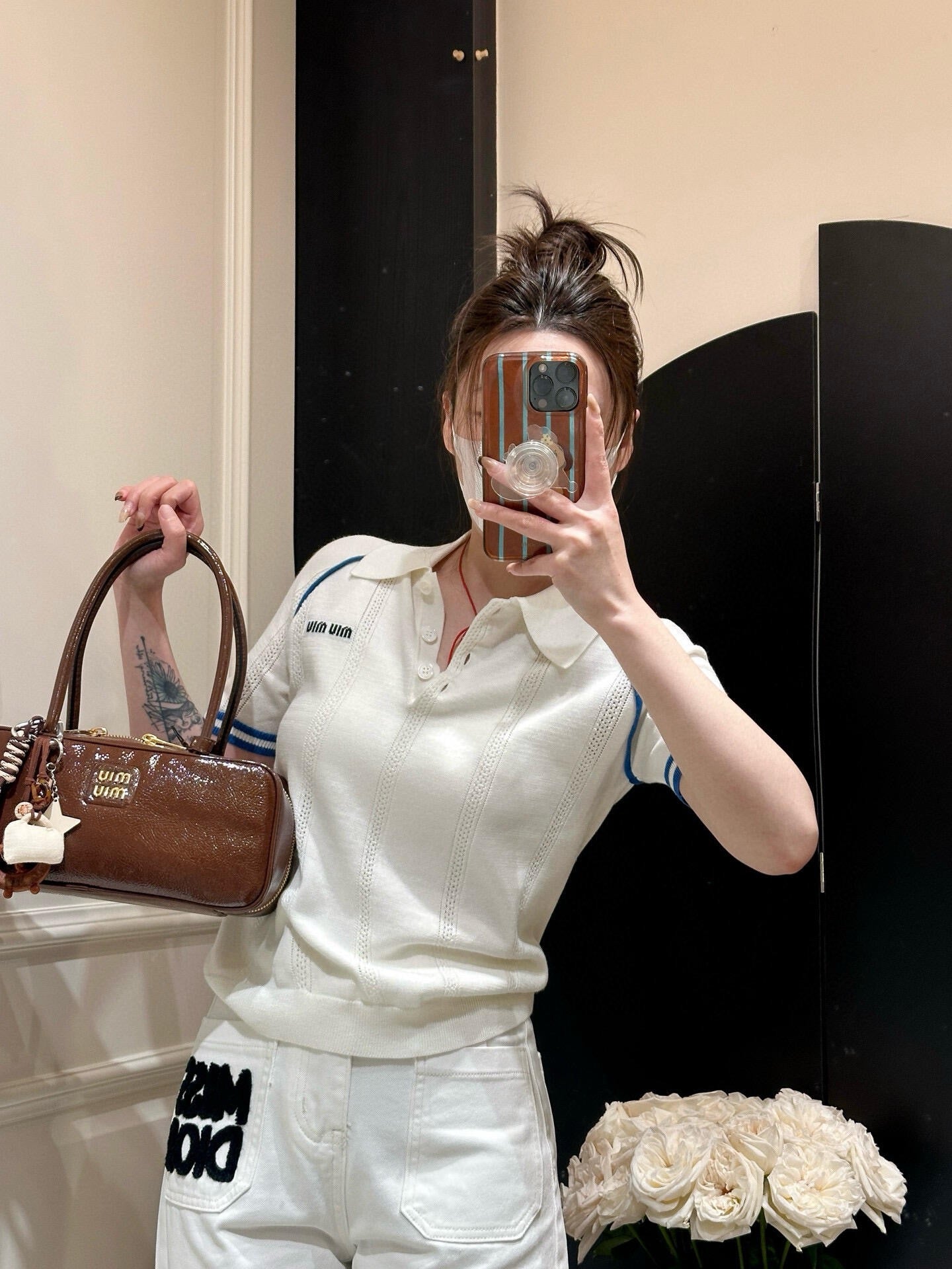Miu 25ss knit polo
