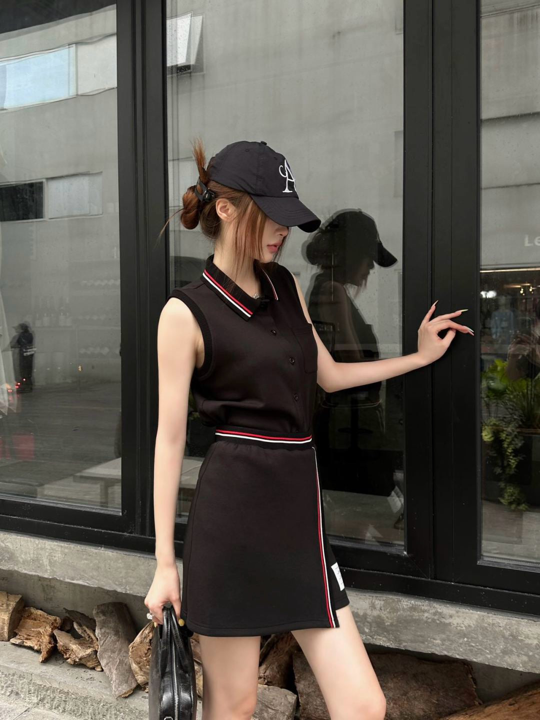 Thom 25ss vest skirt set