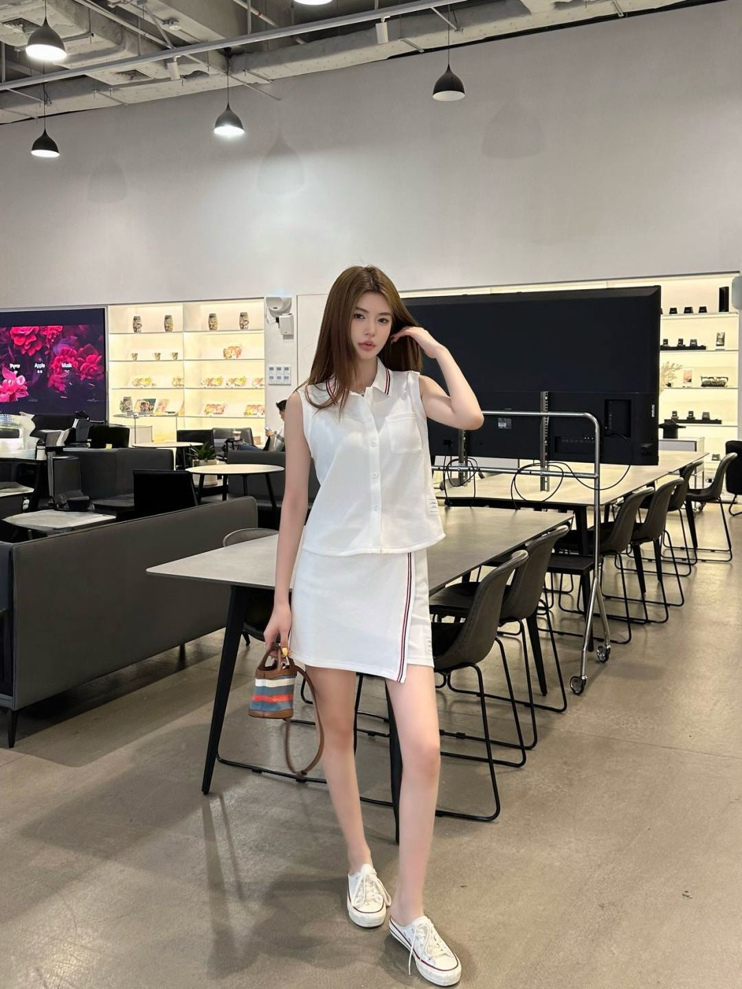 Thom 25ss vest skirt set