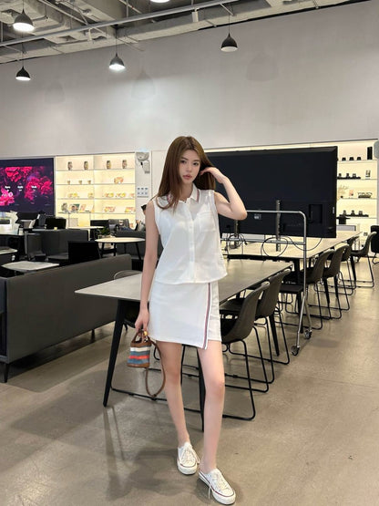 Thom 25ss vest skirt set