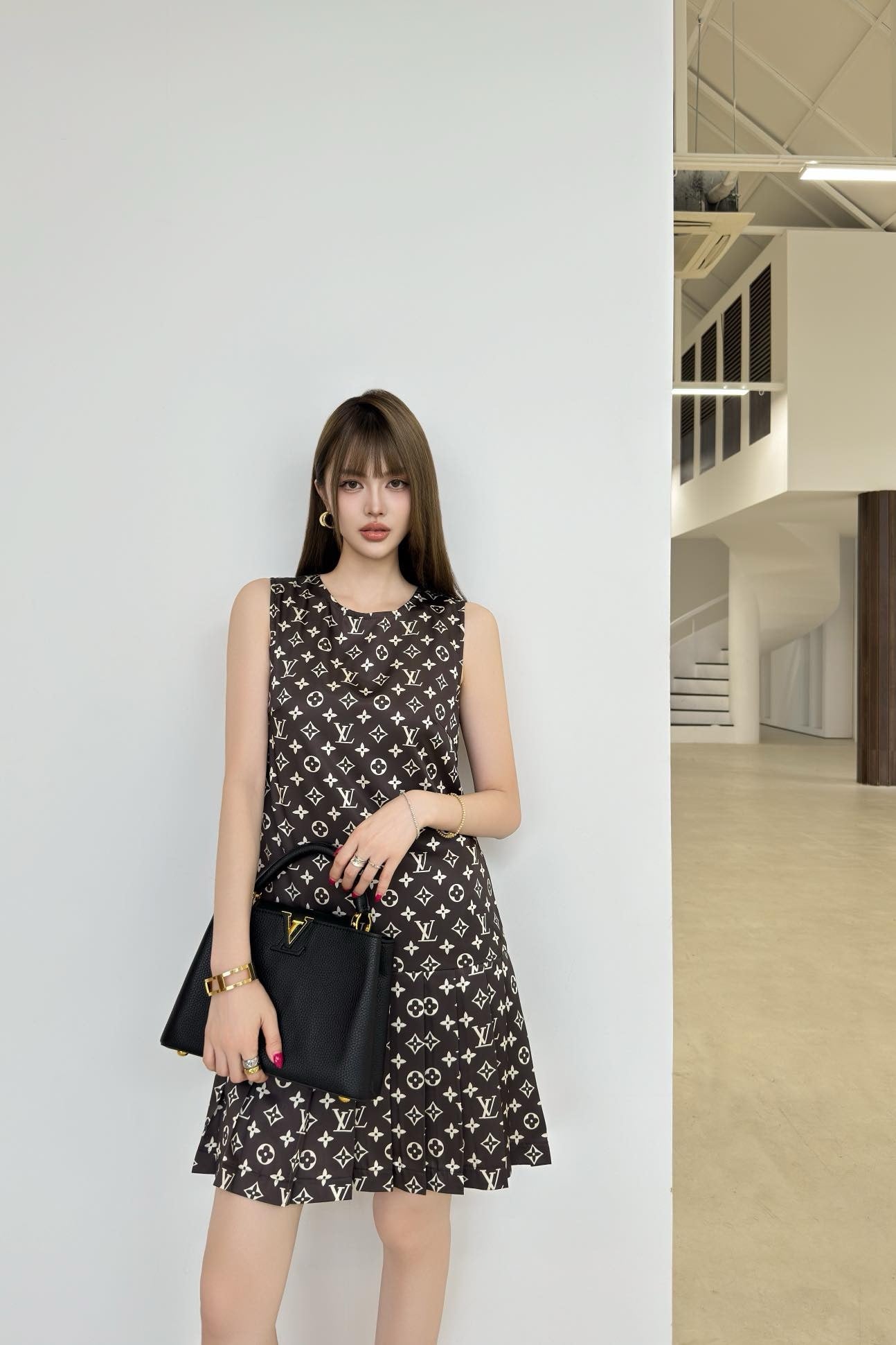 Louis 25ss monogram dress