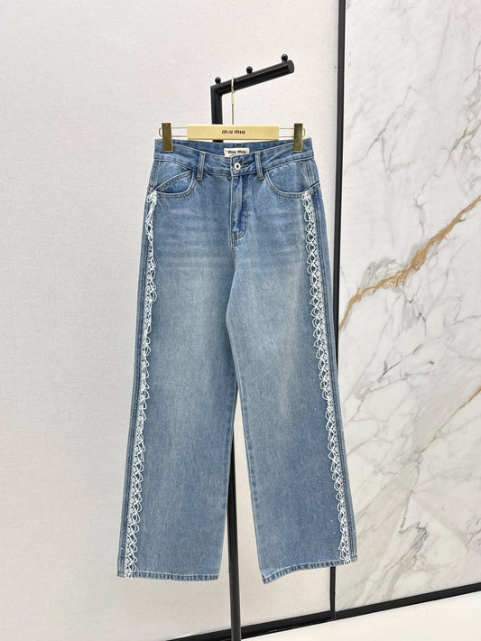 Miu 25ss lace jeans