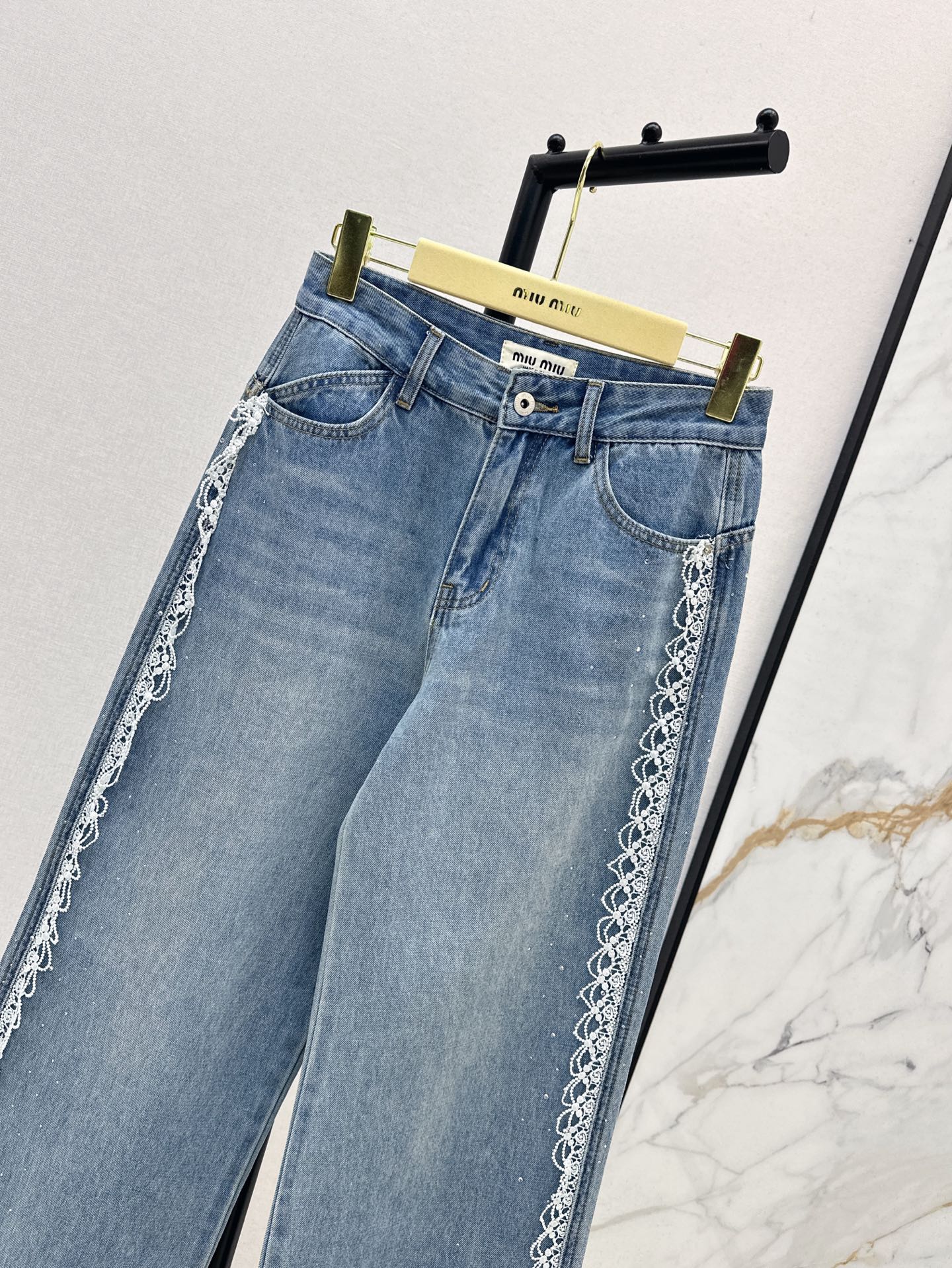 Miu 25ss lace jeans