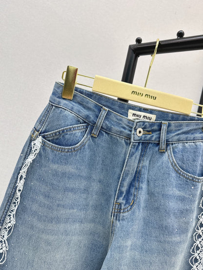 Miu 25ss lace jeans