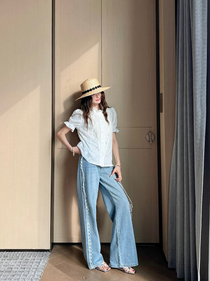 Miu 25ss lace jeans
