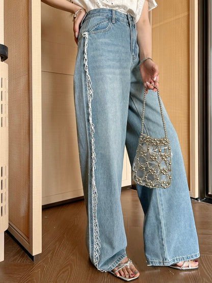 Miu 25ss lace jeans
