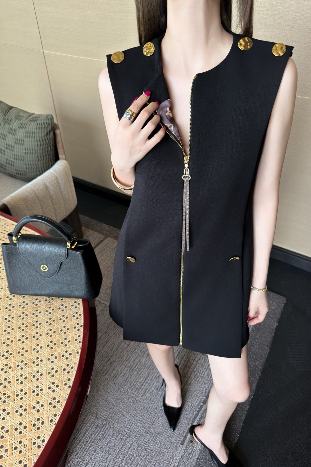 Louis 25ss zipper dress