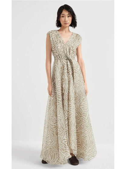 Brune 25ss Silk sleeveless dress