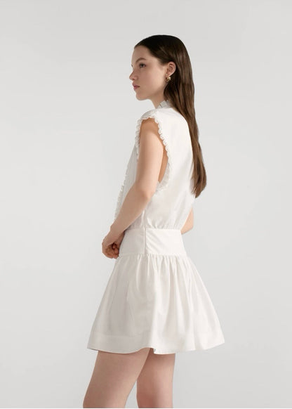 CD 25ss ruffle sleeveless dress
