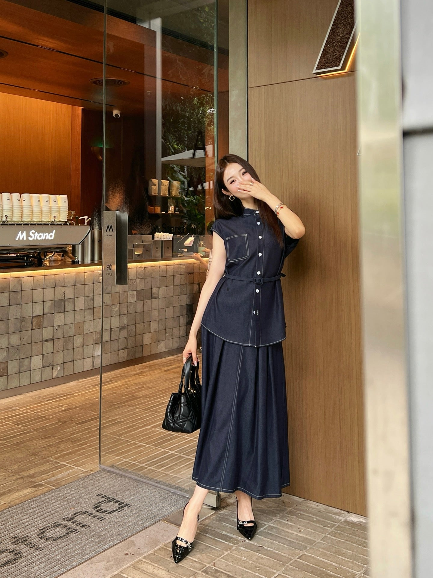 CD 25SS denim skirt