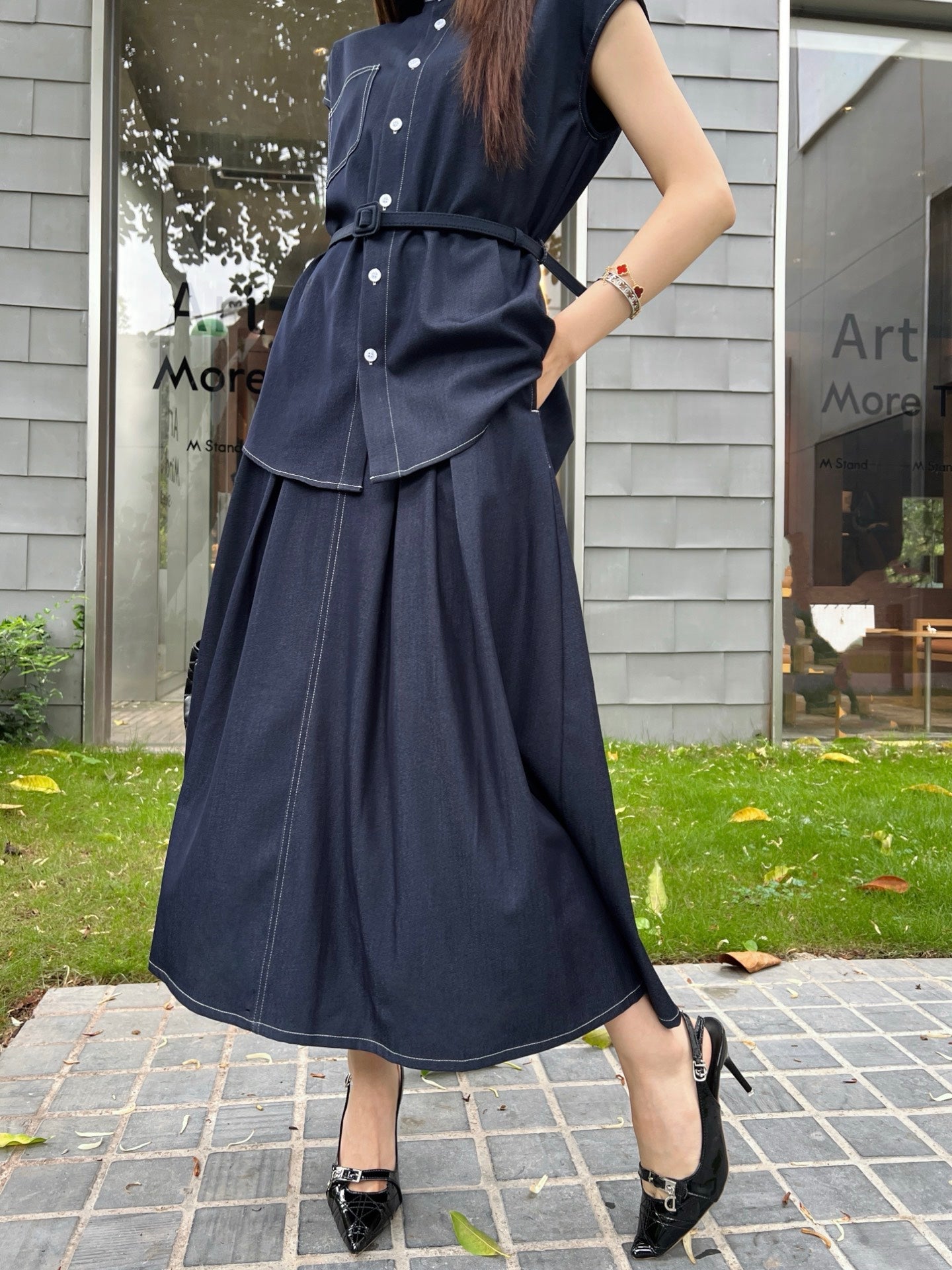 CD 25SS denim skirt