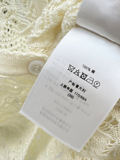 CD 25ss knit hollow cardigan
