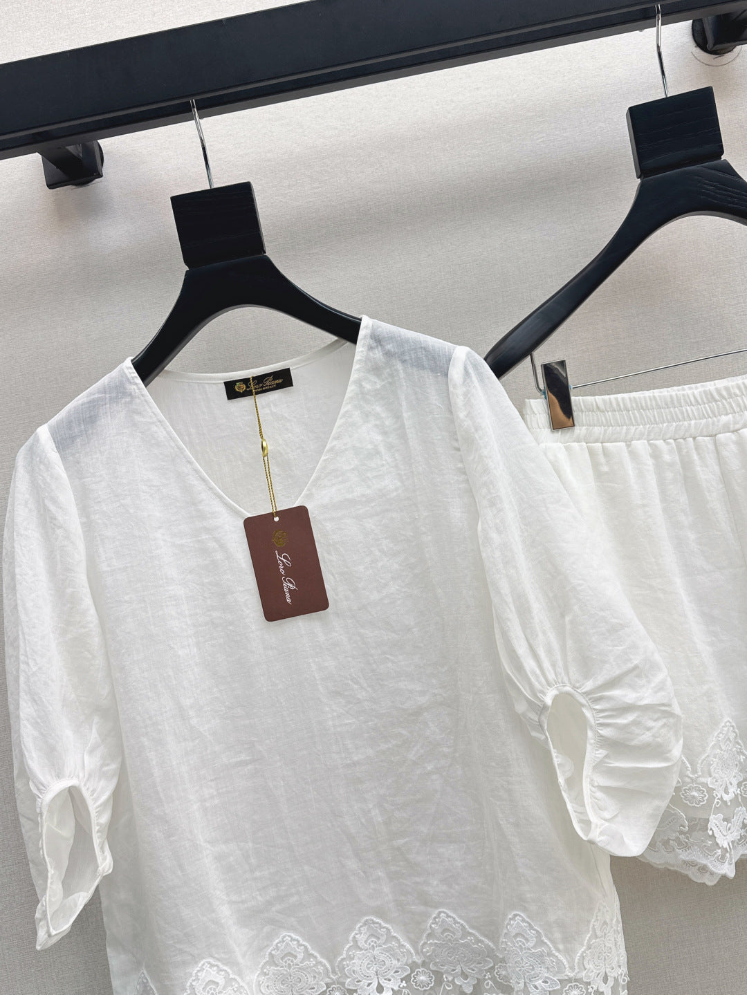 Loro 25ss linen lace suit