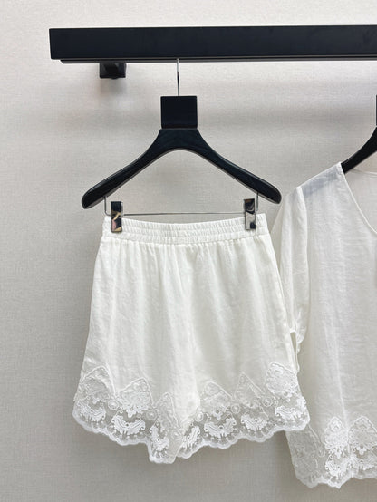 Loro 25ss linen lace suit