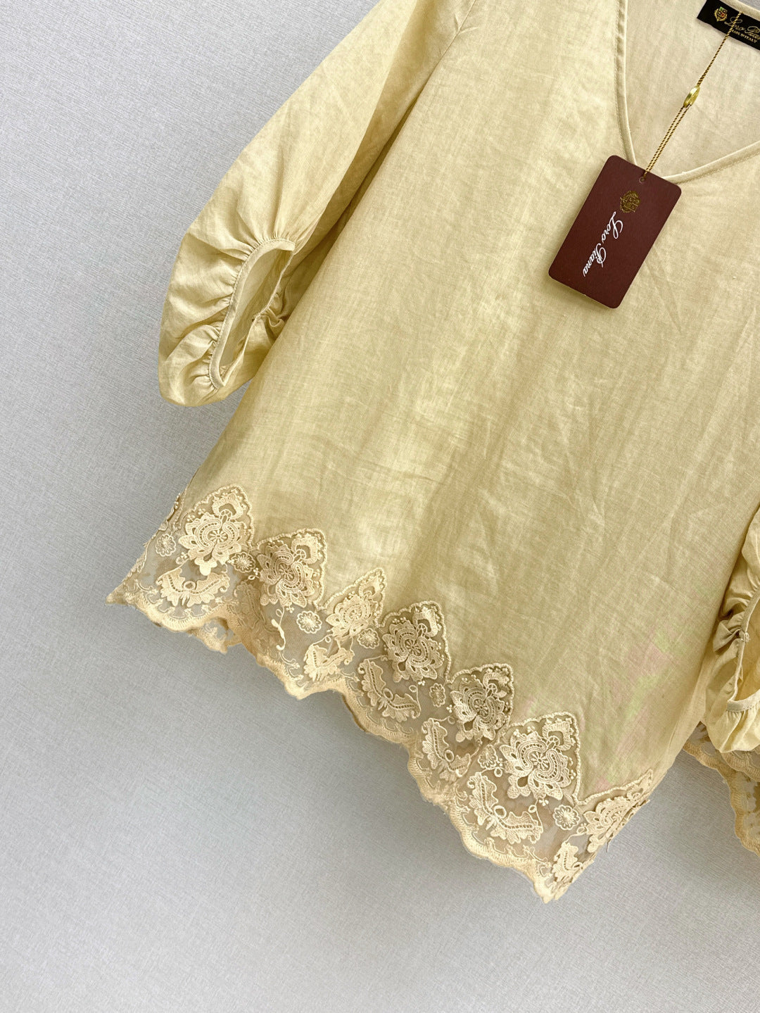 Loro 25ss linen lace suit