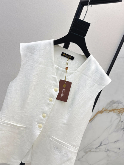 Loro 25ss linen vest