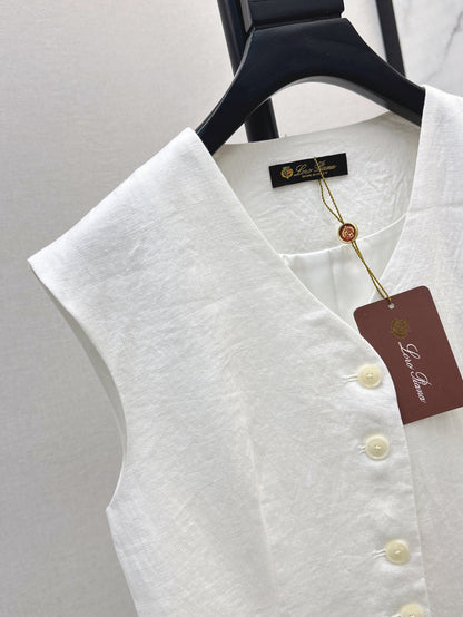 Loro 25ss linen vest
