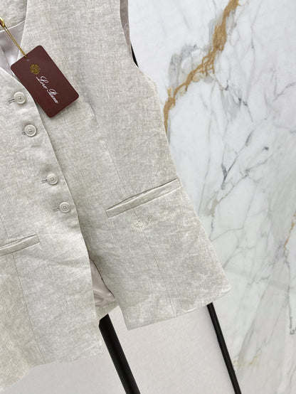 Loro 25ss linen vest