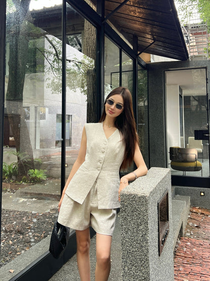 Loro 25ss linen short